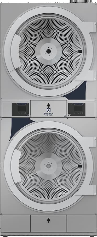 Electrolux Professional DE Series stacked two-pocket dryer
