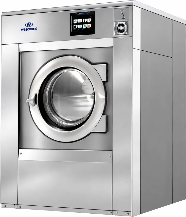 Illustration of a Wascomat commercial washer
